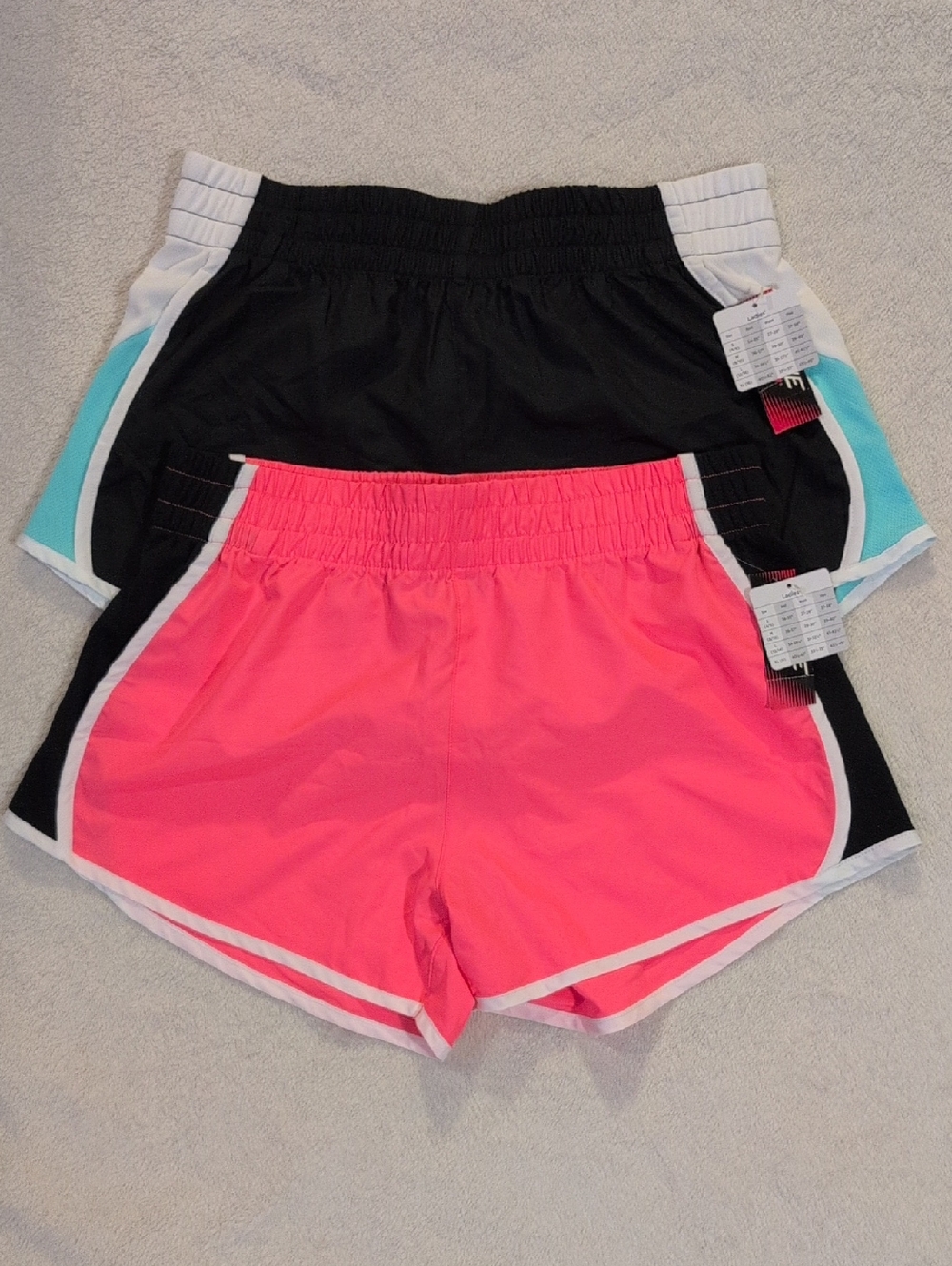 NWT Zone Pro Size Medium Athletic Shorts Bundle: Black/Turquoise & Pink/Black